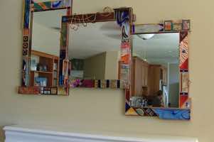 Close-Up view<p>Mirror Sizes (Left to Right)<p> 33" x 20" 24" x 24" 28" x 20"